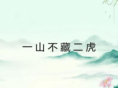 一山不藏二虎