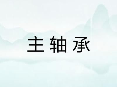 主轴承
