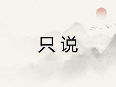 只说