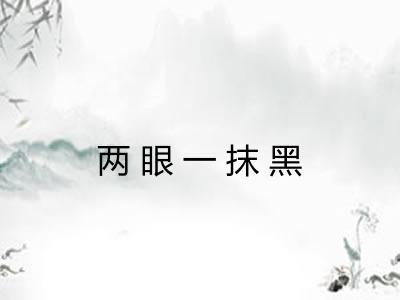 两眼一抹黑