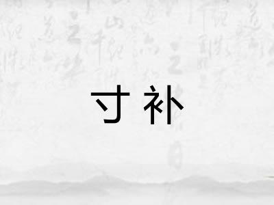 寸补