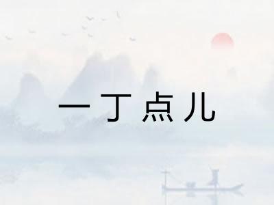 一丁点儿