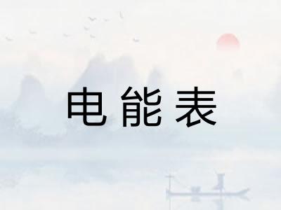 电能表
