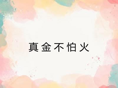 真金不怕火