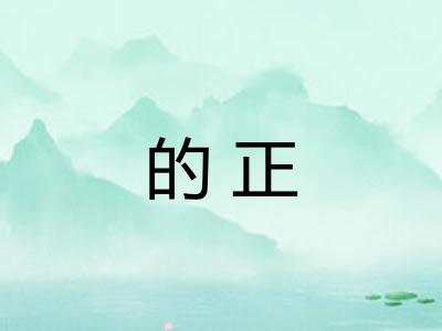 的正