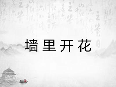 墙里开花