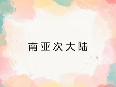 南亚次大陆