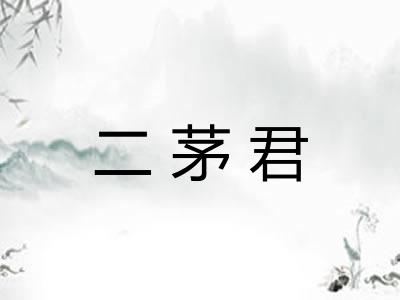 二茅君