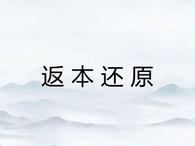 返本还原