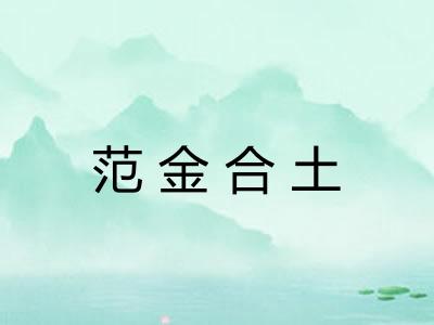 范金合土