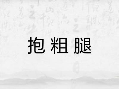 抱粗腿