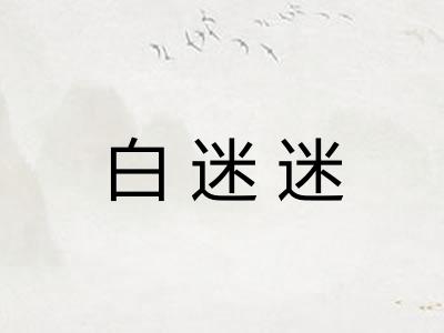 白迷迷