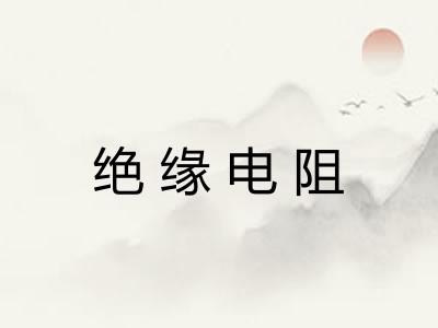 绝缘电阻