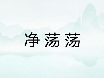 净荡荡