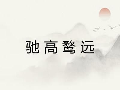 驰高鹜远
