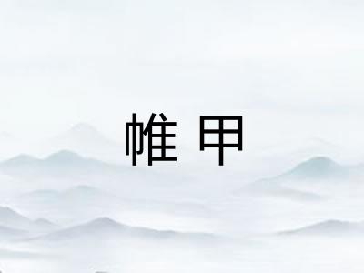 帷甲