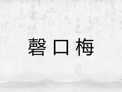 磬口梅
