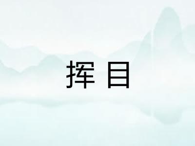 挥目
