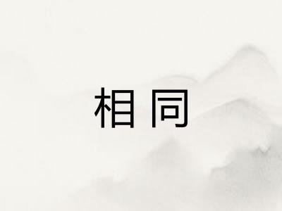 相同