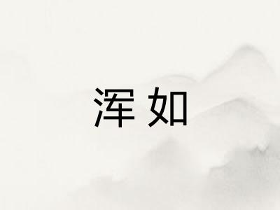 浑如