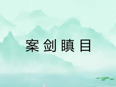 案剑瞋目