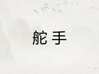 舵手