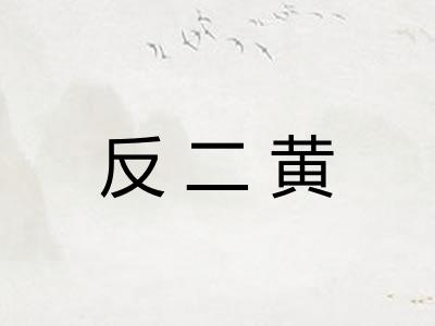 反二黄