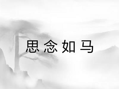 思念如马