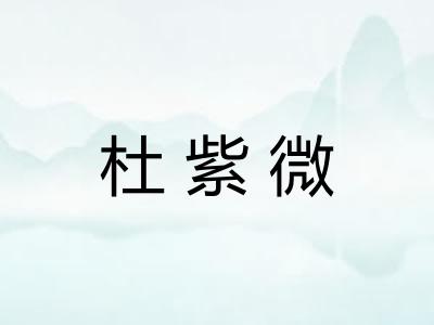 杜紫微