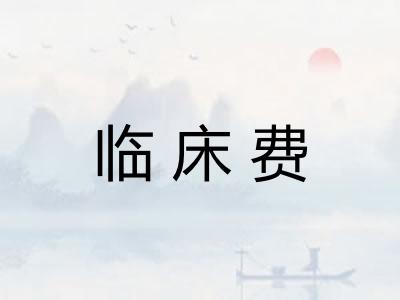 临床费