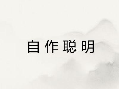 自作聪明