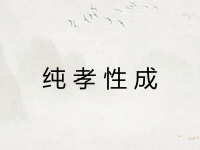 纯孝性成