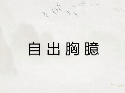 自出胸臆