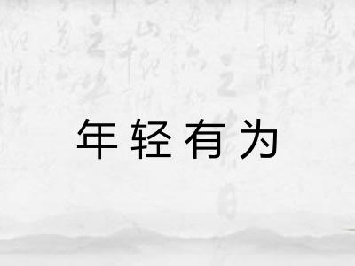 年轻有为