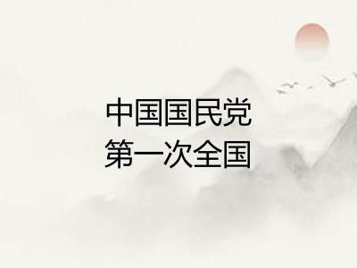中国国民党第一次全国代表大会