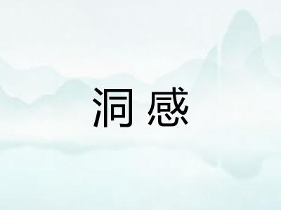 洞感