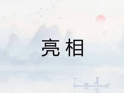 亮相