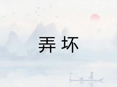 弄坏