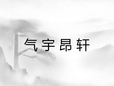 气宇昂轩
