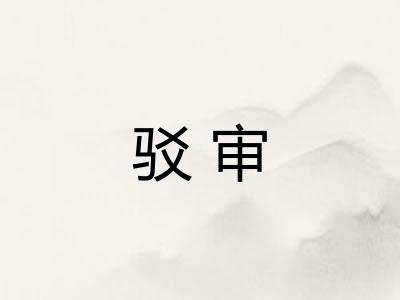 驳审