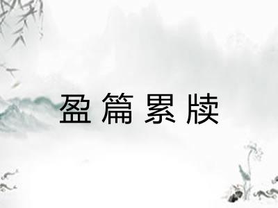 盈篇累牍