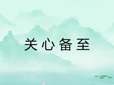 关心备至