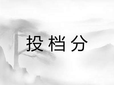 投档分