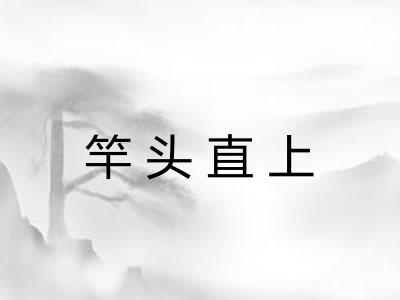 竿头直上