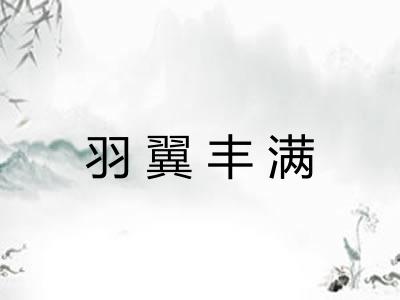 羽翼丰满