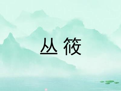 丛筱