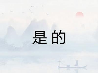 是的