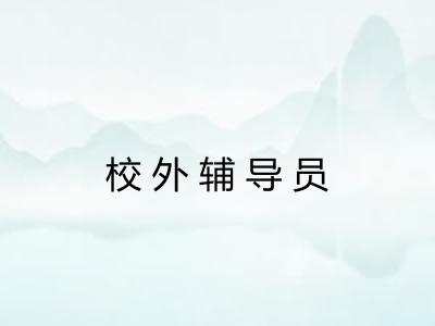 校外辅导员