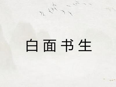 白面书生