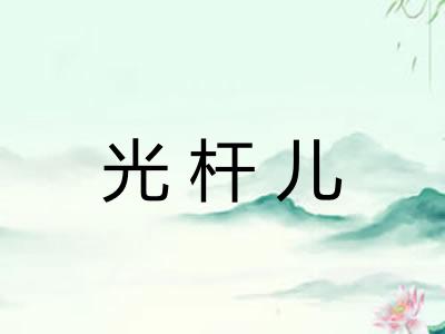 光杆儿
